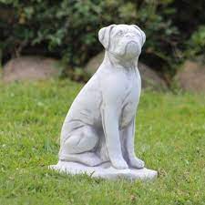 Boxer Dog Statue Concrete Pet Sculpture