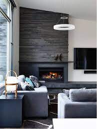 Living Room Modern Fireplace Design