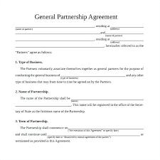 Business Partnership Contract Template Simple Business Partnership
