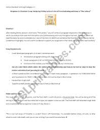 the lottery essay assignment esl worksheet by ldiaconis the lottery essay assignment worksheet