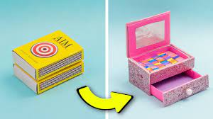 diy mini makeup box with matchbox easy