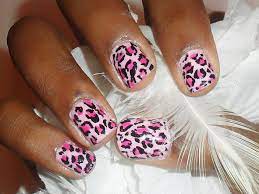 pink leopard nails an nail