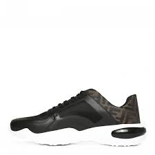 Fendi Tech Mesh And Leather Sneakers
