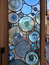 Contemporary Stained Glass Roundel Door