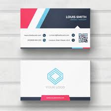 Blue Red And White Business Card Psd File Free Download