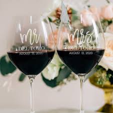 Personalized Lenox Red Wine Glass Set