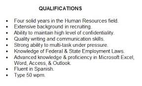 Summary Of Qualification In Resume Skills Based Resume Templates