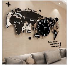 cuadro de mapa mundial relojes de