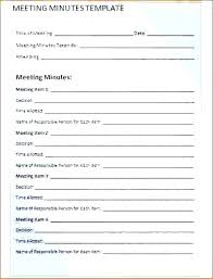 School Meeting Minutes Template Writing Minutes Template