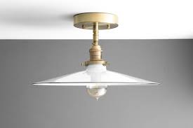 14 White Industrial Ceiling Fixture