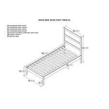 afi noho twin extra long bed in walnut