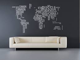 Wall Sticker World Map Interior