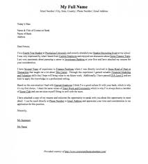 Investment Banking Ib Cover Letter Word Template