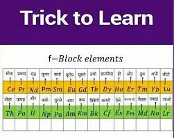 trick to remember f block elements
