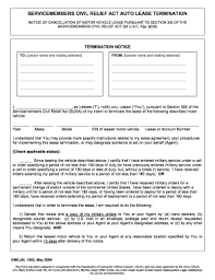 military lease termination letter