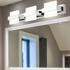 juno led chrome bathroom mirror light