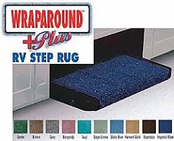fit wraparound plus rv step rug blue