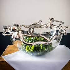 Oct Gbwl L Large Octopus Glass Bowl