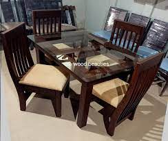 Glass Dining Table Set 4 Seater Rs