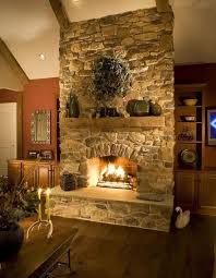 Stone Veneer Fireplace Rustic Stone