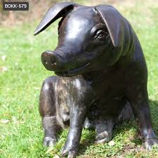 Wild Pig Statue Garden Animal Sculpture