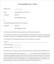 Free Lawn Service Contract Template Forms Templates Chaseevents Co