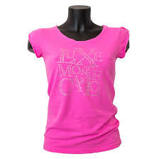 Women T Shirt Luxe Monte Carlo Neon Pink