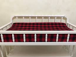 Changing Pad Cover Red Black Plaid