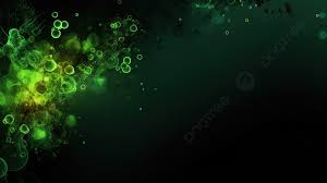 green bubbles on a dark background