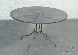 Round Wrought Iron Patio Dining Table