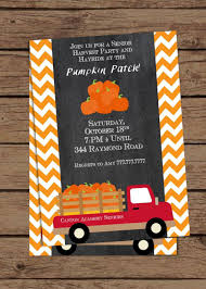 Diy Printable Pumpkin Patch Invitation Fall Birthday