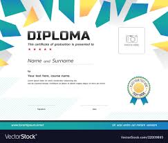 Kids Diploma Or Certificate Template With Award
