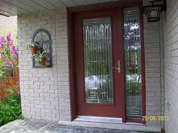 smooth exterior single door stained