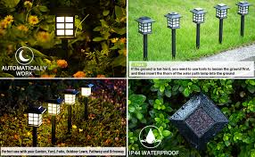 lumilight solar garden path lights