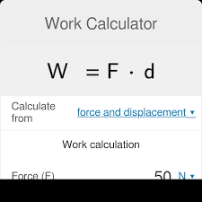 Work Calculator Work Formula Work Units