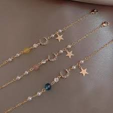 diy jewelry star moon alloy bracelets