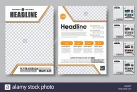 Set Of Colored Flyers A4 Brochure Templates With Space For Photos