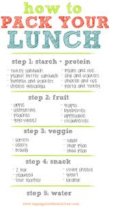 Healthy Pack Your Own Lunch Chart Nice Idea For Quick And