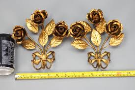 Italian Gilt Metal Rose Coat Hooks