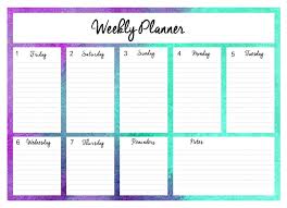 June 2018 Weekly Planner Calendar 2018 In 2019 Weekly Planner