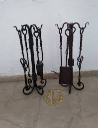 Hand Forge Wrought Iron Fireplace Tools