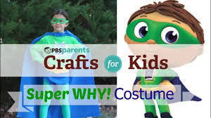 no sew super why costume crafts for