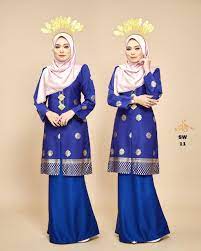 Alibaba.com offers 819 baju kurung songket products. Baju Raya 2020 Kurung Moden Songket Prada Royal Blue Biru Royal Sw11 As Syahid Collection