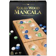 solid wood mancala board game