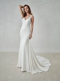 Designer brands from vera wang, maggie sottero, j.crew, bhldn & more. White One Collection By St Patrick Fina Lovely Mermaid Wedding Dress With A Two Piece Effect A Georgett Wedding Dresses Wedding Dresses Satin Bridal Dresses
