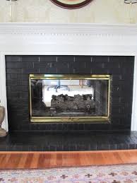 painting brick fireplace black brick