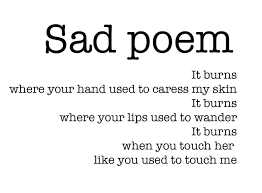 write you a sad poem by sallasillgren