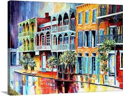 Rain In Old New Orleans Canvas Wall Art