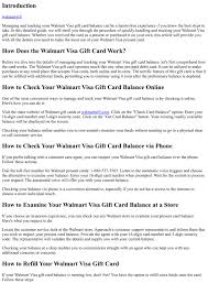 walmart visa gift card balance