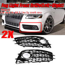 Details About Pair Honeycomb Mesh Fog Light Grill Grille For Audi A4 B8 S Line S4 2008 2012